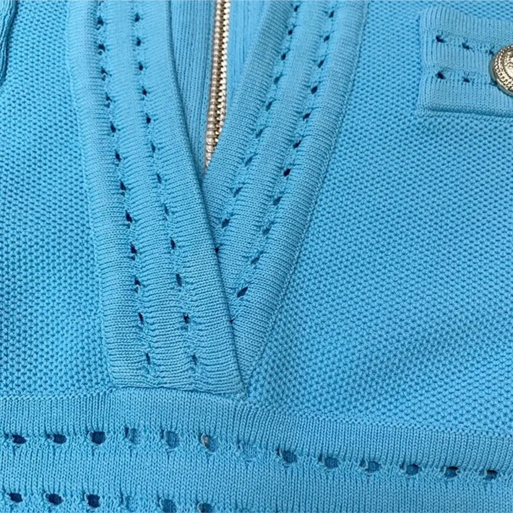 Turquoise Knit Stretch Dress The Kinral - Picture 9 of 11